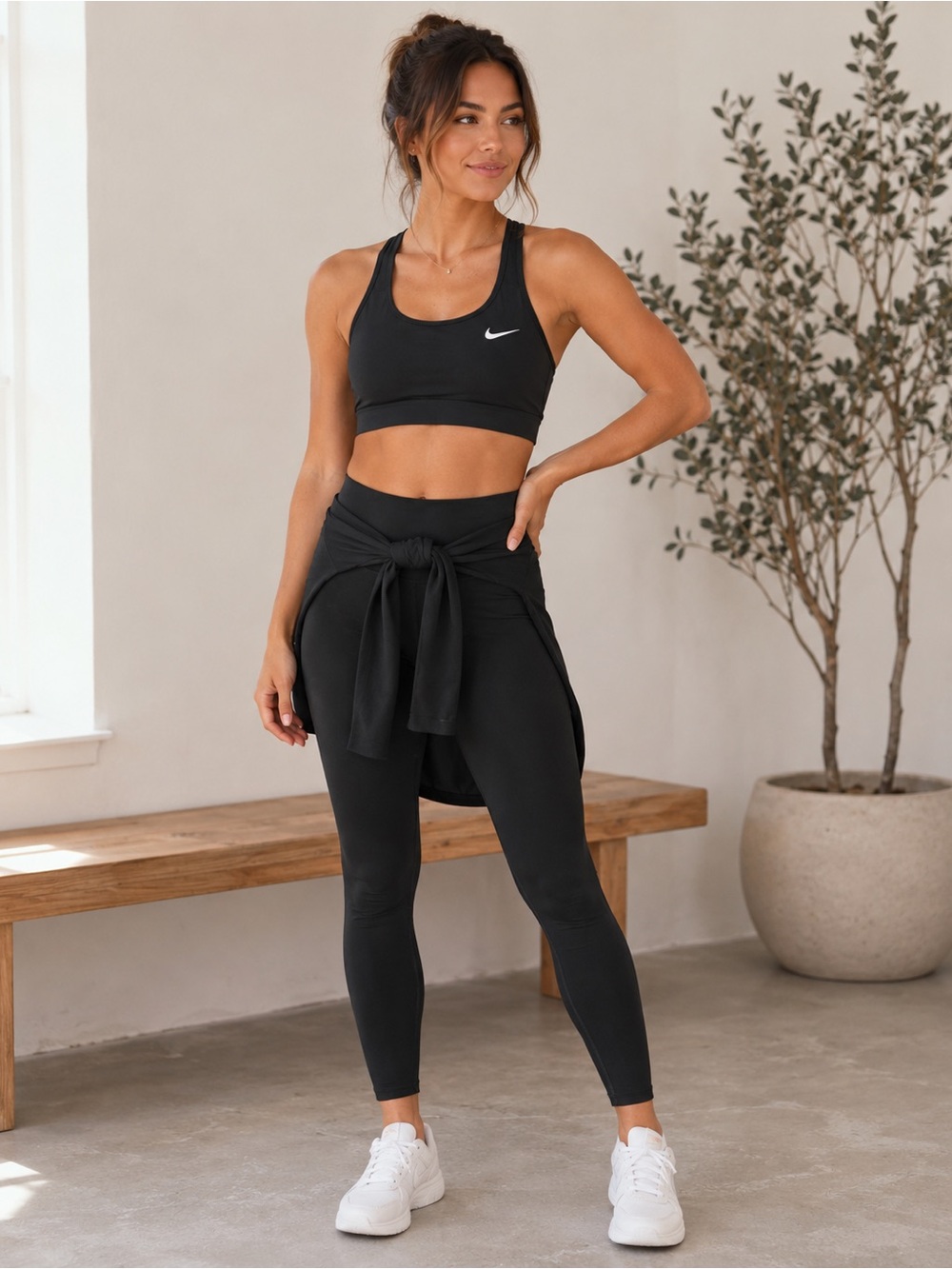 Nike Dri-FIT Women’s Racerback Sports Bra – Black – Size Small